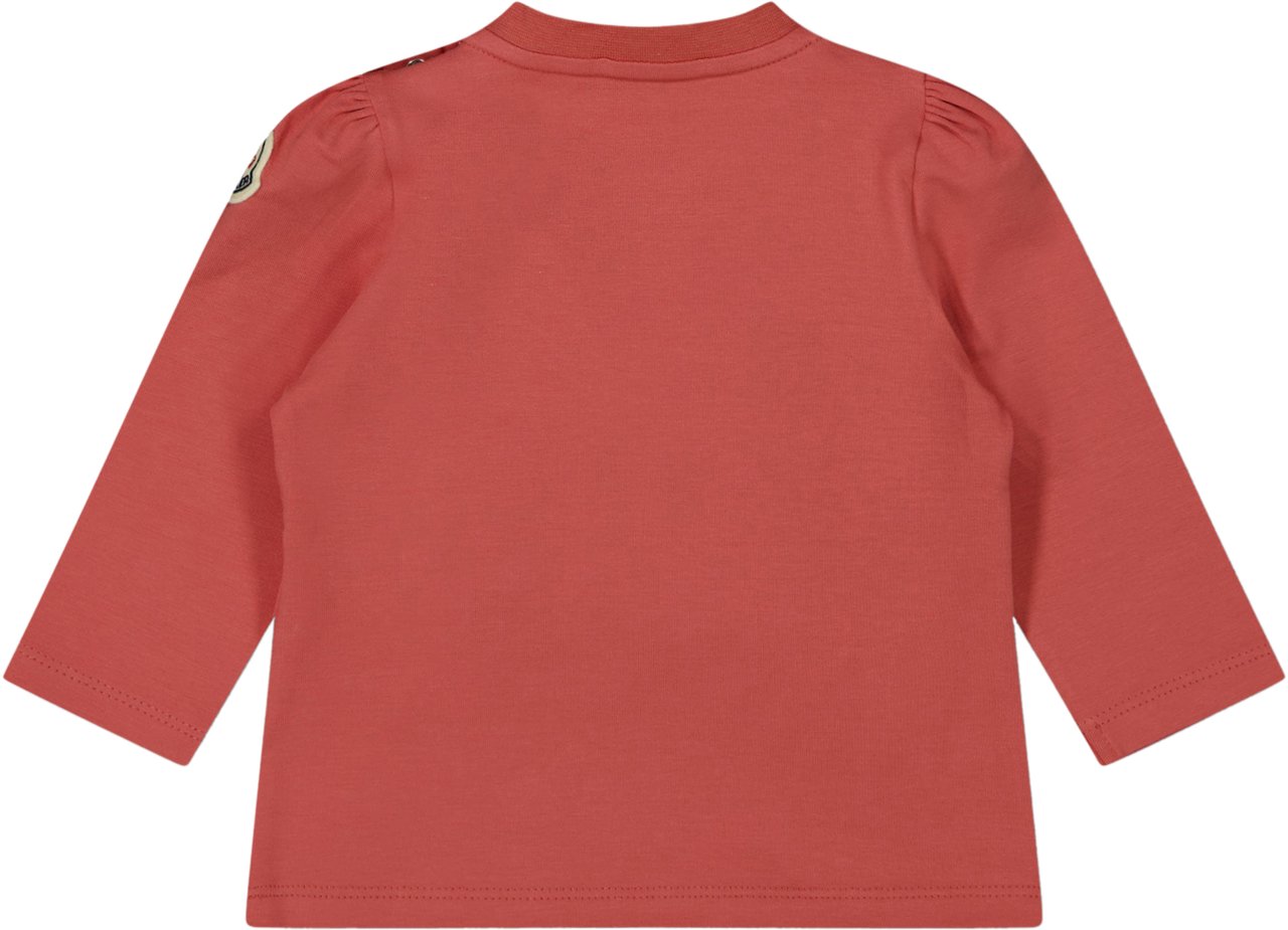 Moncler Moncler Baby Meisjes T-Shirt In Donker Roze Roze