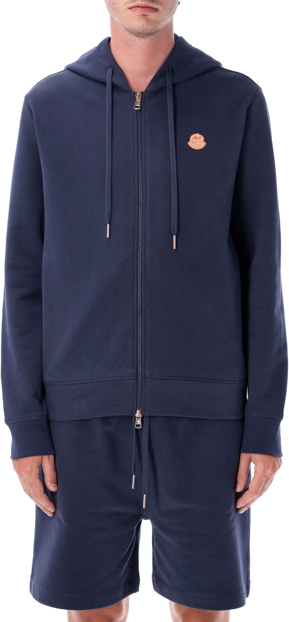 Moncler Zip-up hoodie Blauw