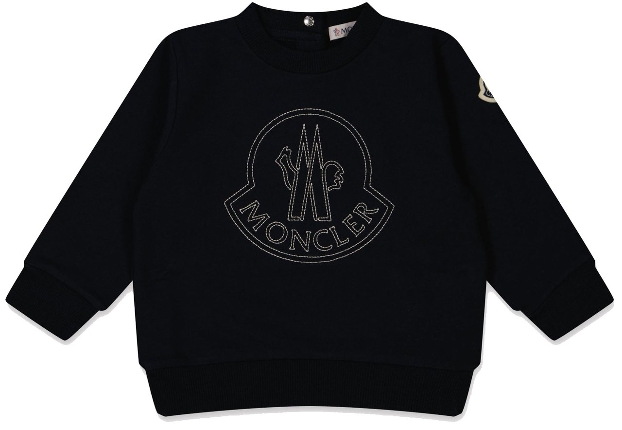 Moncler Moncler Baby Jongens Trui In Navy Blauw