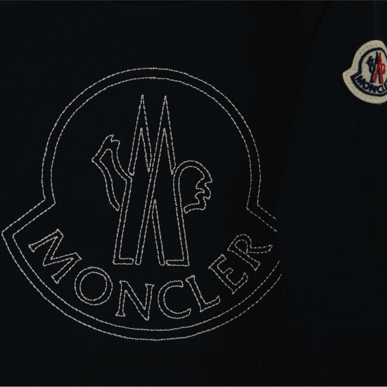 Moncler Moncler Baby Jongens Trui In Navy Blauw