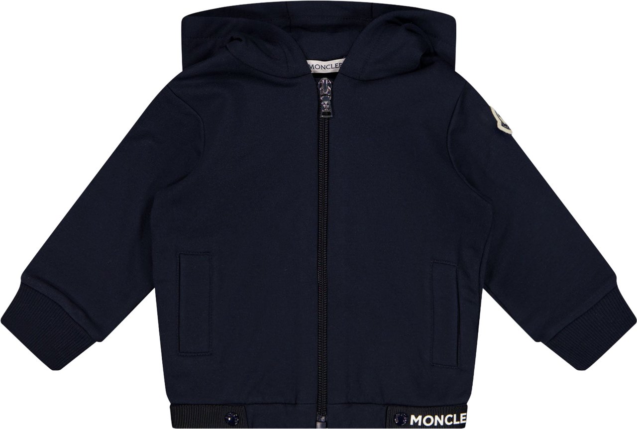 Moncler Baby Jongens Vest In Navy Blauw