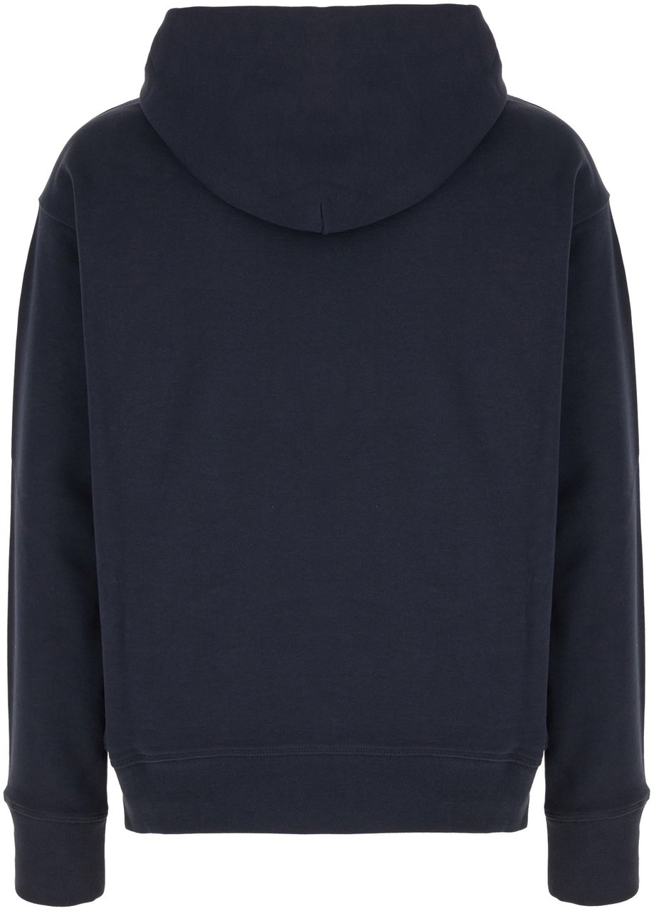 Moncler Moncler Grenoble Midnight blue cotton sweatshirt Blauw