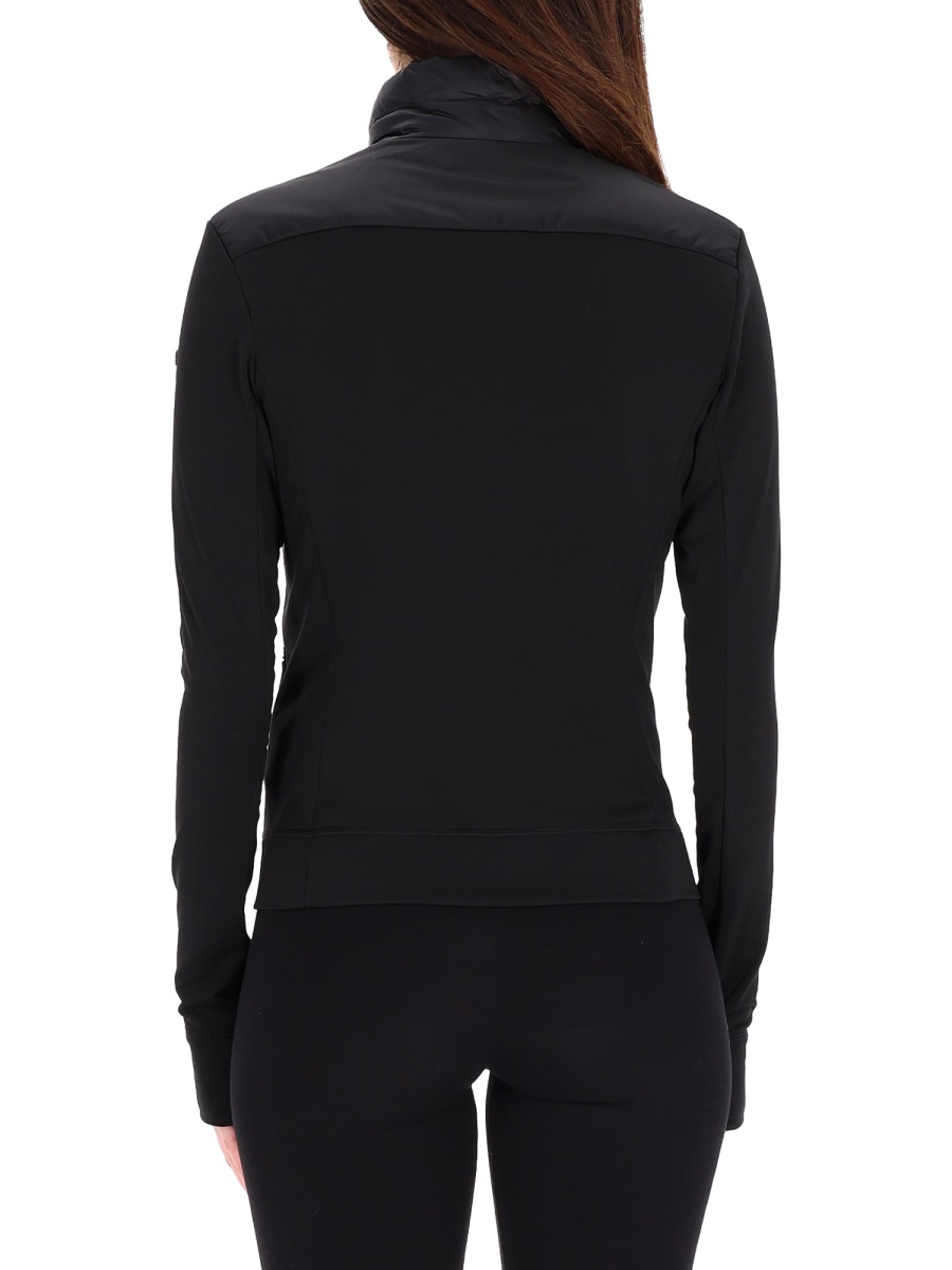 Moncler Black Padded Fitted Polyester-Blend Cardigan Zwart