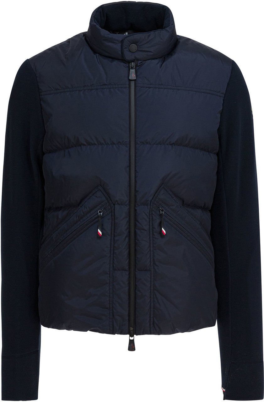 Moncler Lightweight down jacket with logo Blauw