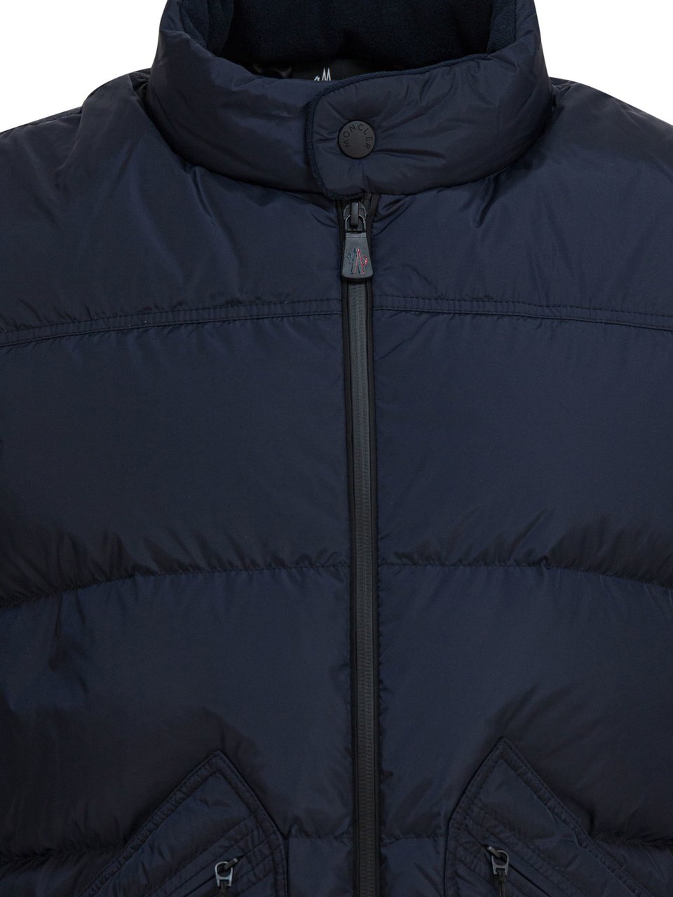 Moncler Lightweight down jacket with logo Blauw