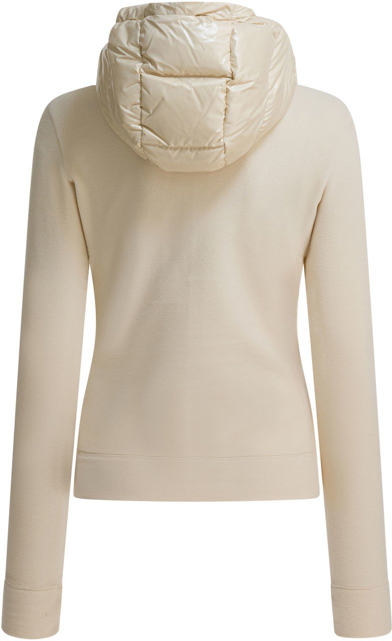 Moncler Fleece sweatshirt with zipper Beige