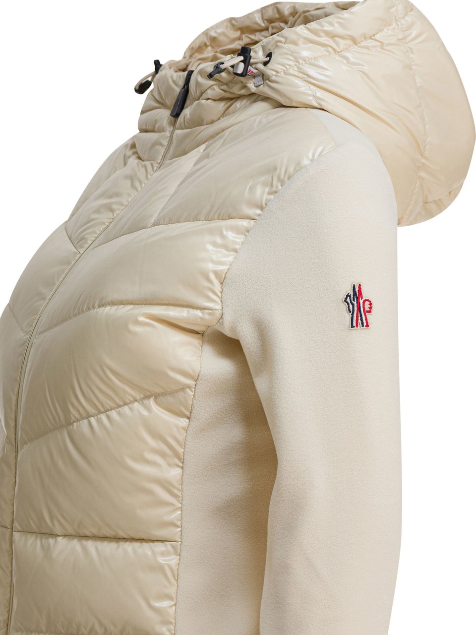 Moncler Fleece sweatshirt with zipper Beige