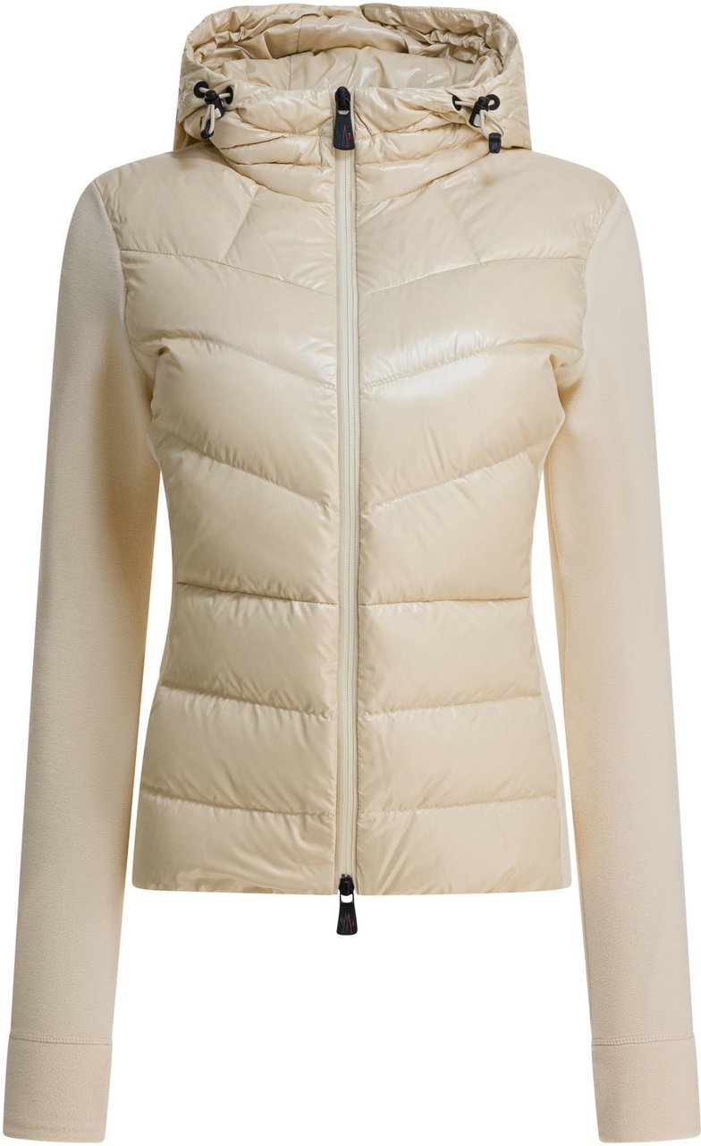 Moncler Fleece sweatshirt with zipper Beige