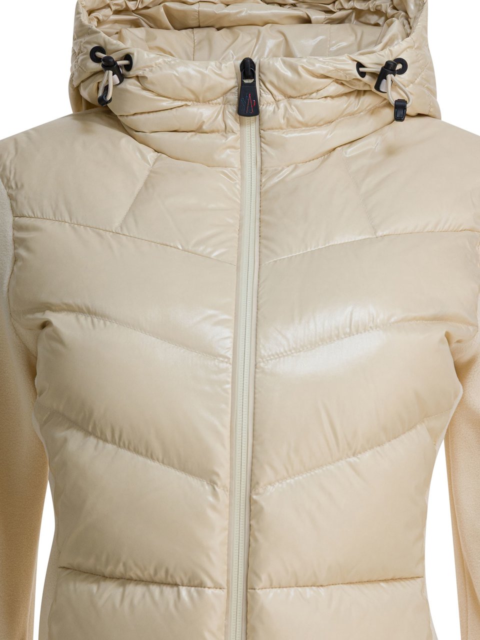 Moncler Fleece sweatshirt with zipper Beige