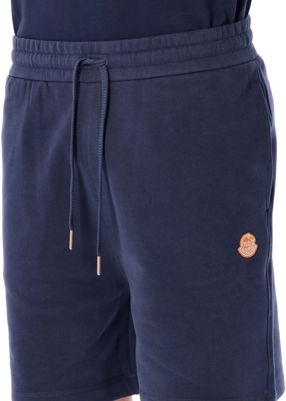 Moncler Cotton sweatshorts Blauw