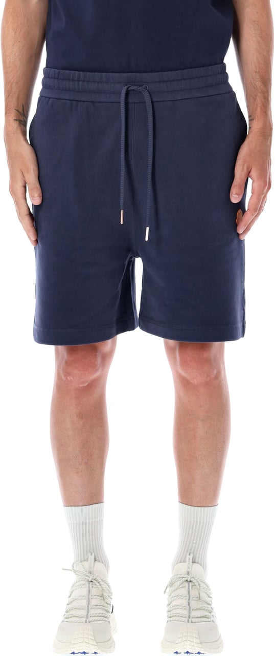 Moncler Cotton sweatshorts Blauw