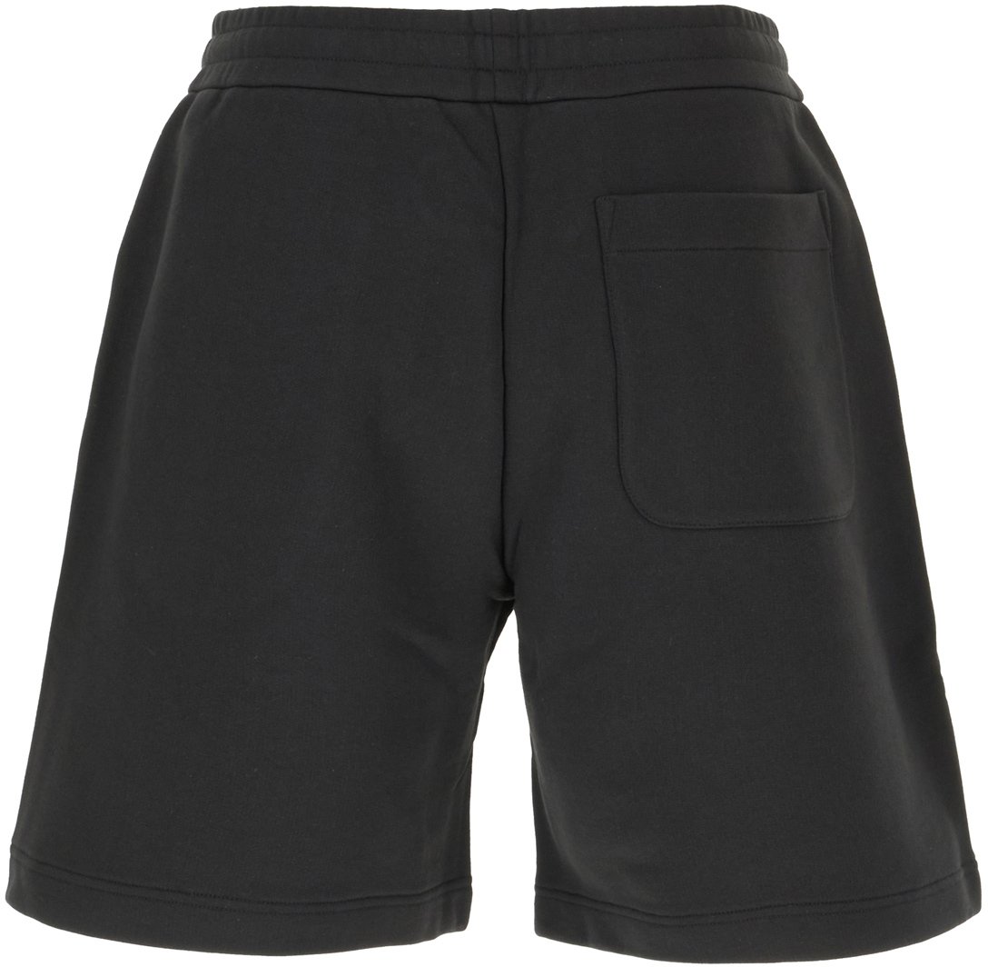 Moncler Black cotton bermuda shorts Zwart