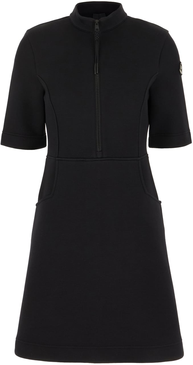 Moncler Moncler Black cotton blend dress Zwart