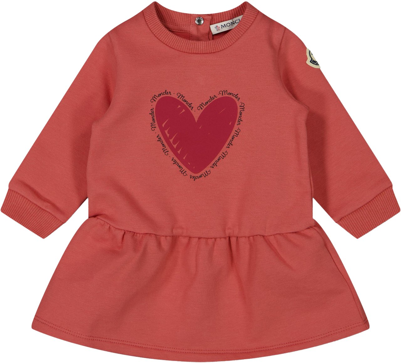 Moncler Moncler Baby Meisjes Jurk In Donker Roze Roze