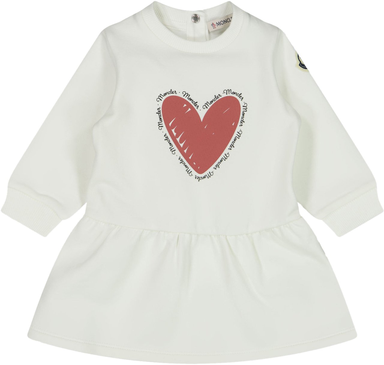 Moncler Moncler Baby Meisjes Jurk In Off White Wit