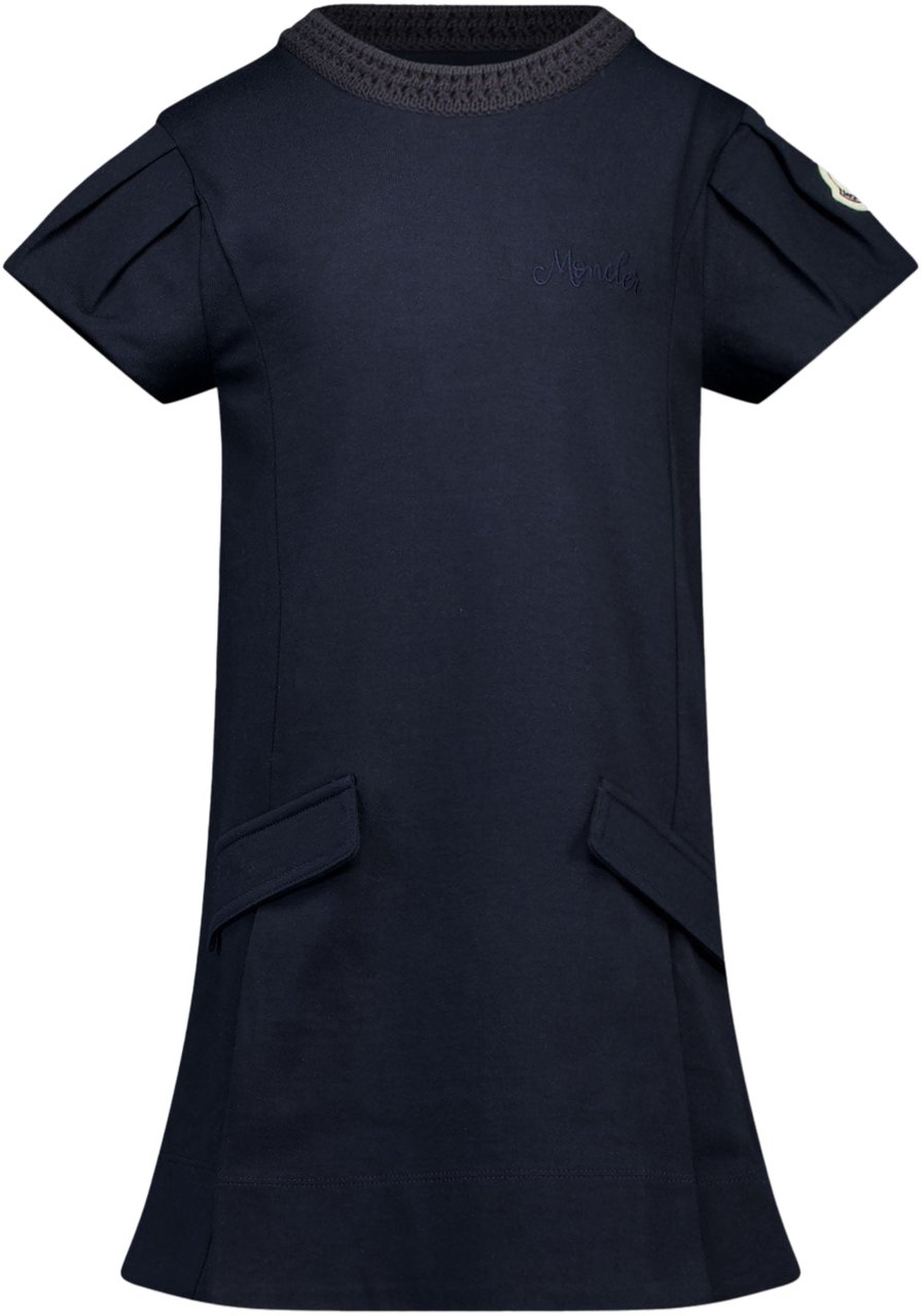 Moncler Moncler Kinder Meisjes Jurk In Navy Blauw
