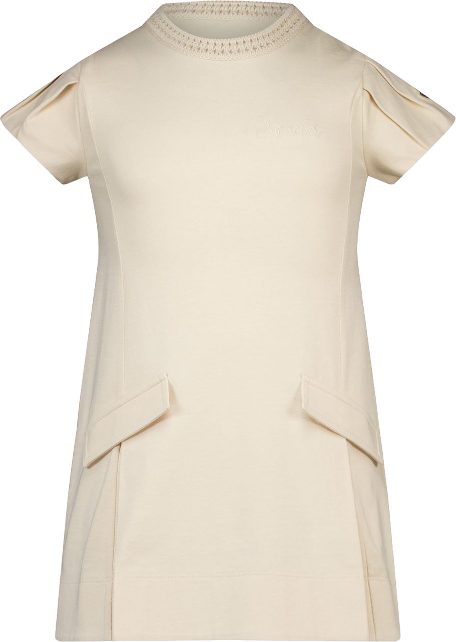 Moncler Kinder Meisjes Jurk In Off White Wit
