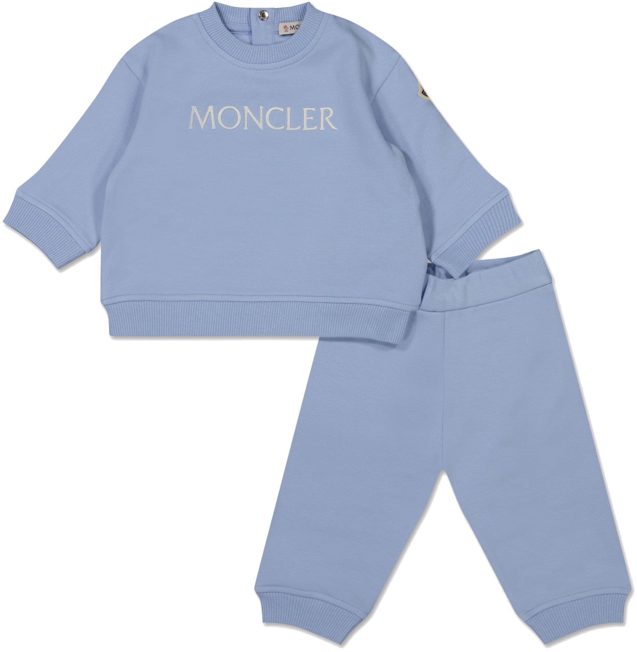 Moncler Moncler Baby Jongens Joggingpak In Licht Blauw Blauw