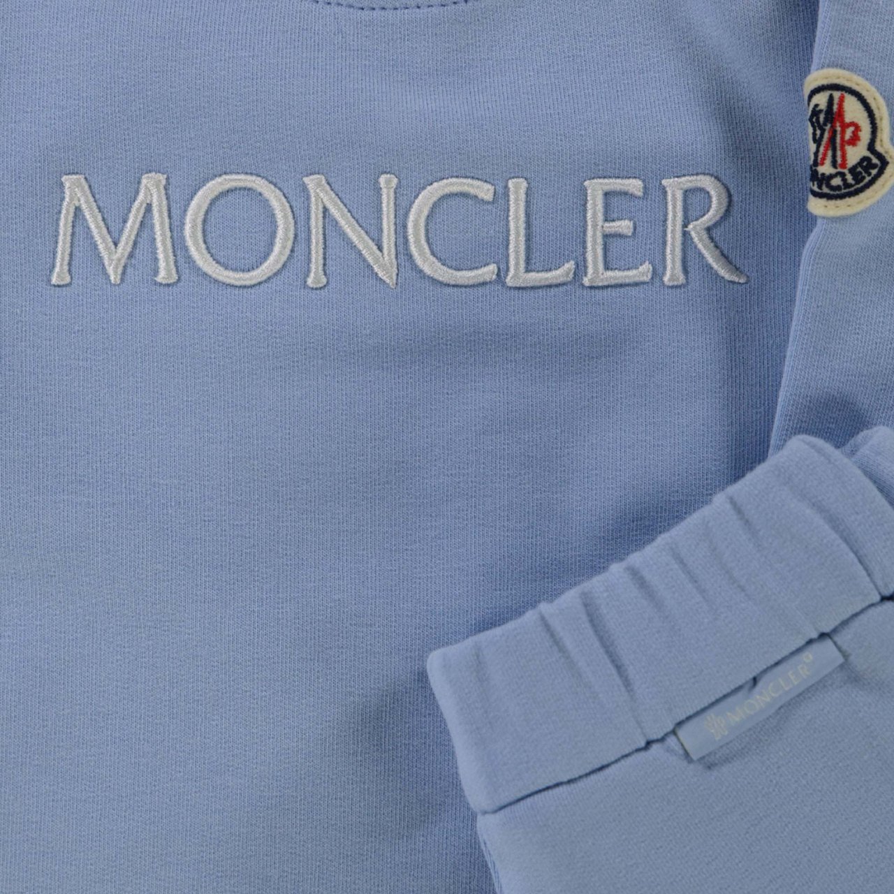 Moncler Moncler Baby Jongens Joggingpak In Licht Blauw Blauw
