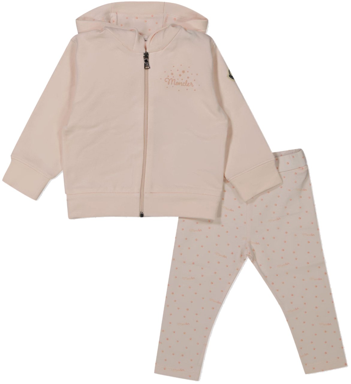 Moncler Moncler Baby Meisjes Joggingpak In Licht Roze Roze