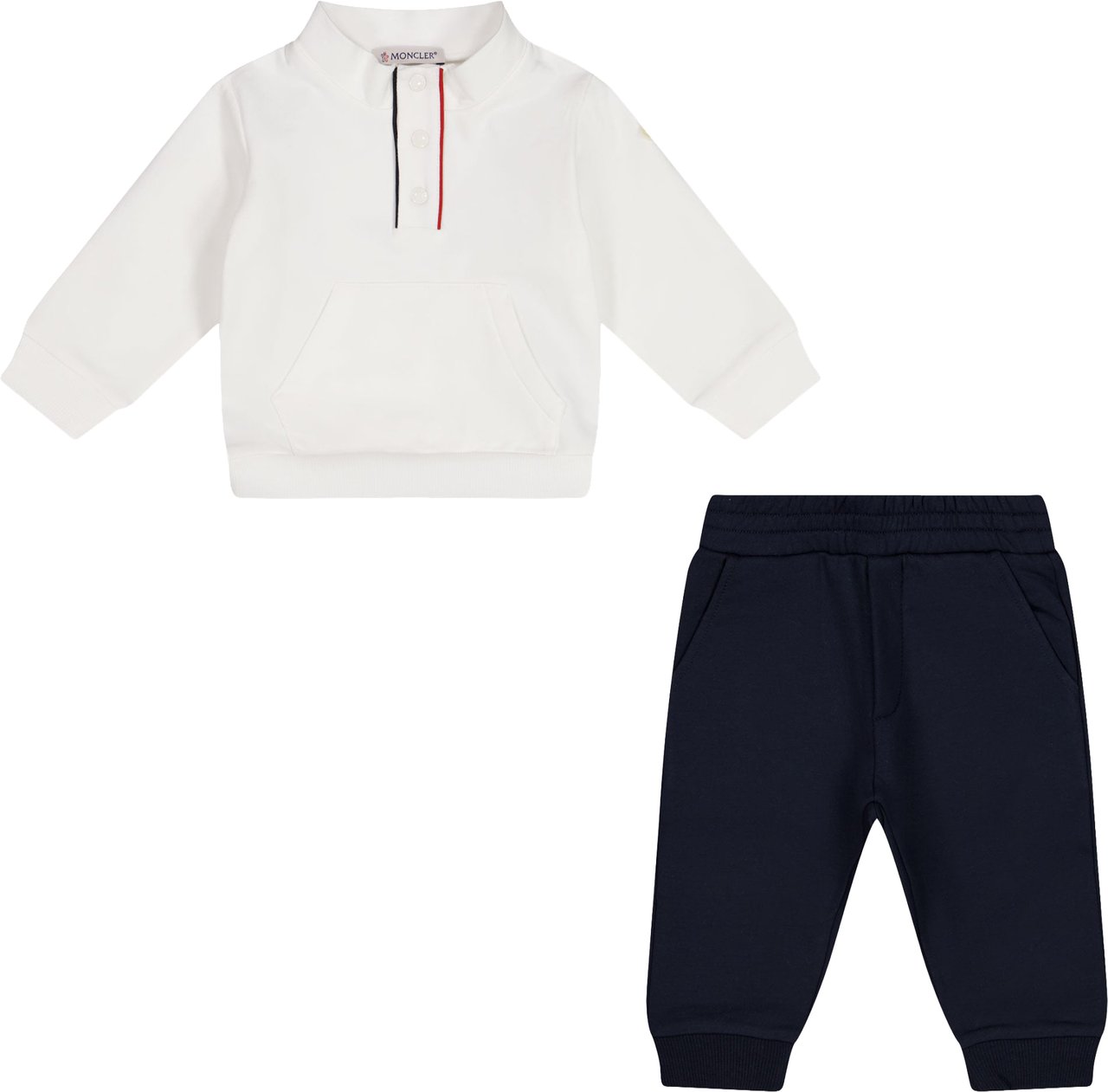Moncler Baby Jongens Joggingpak In Wit Wit