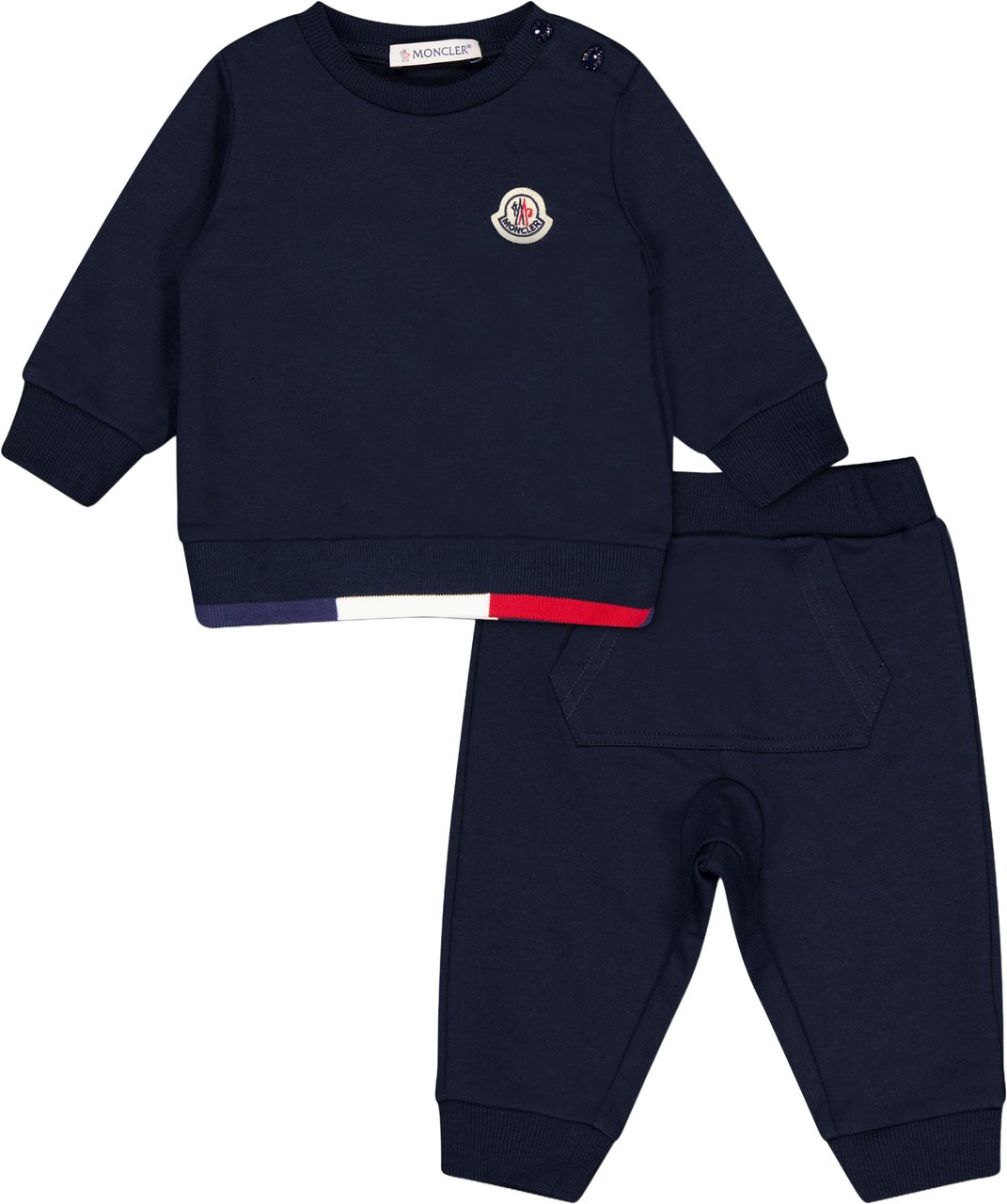 Moncler Baby Jongens Joggingpak In Navy Blauw