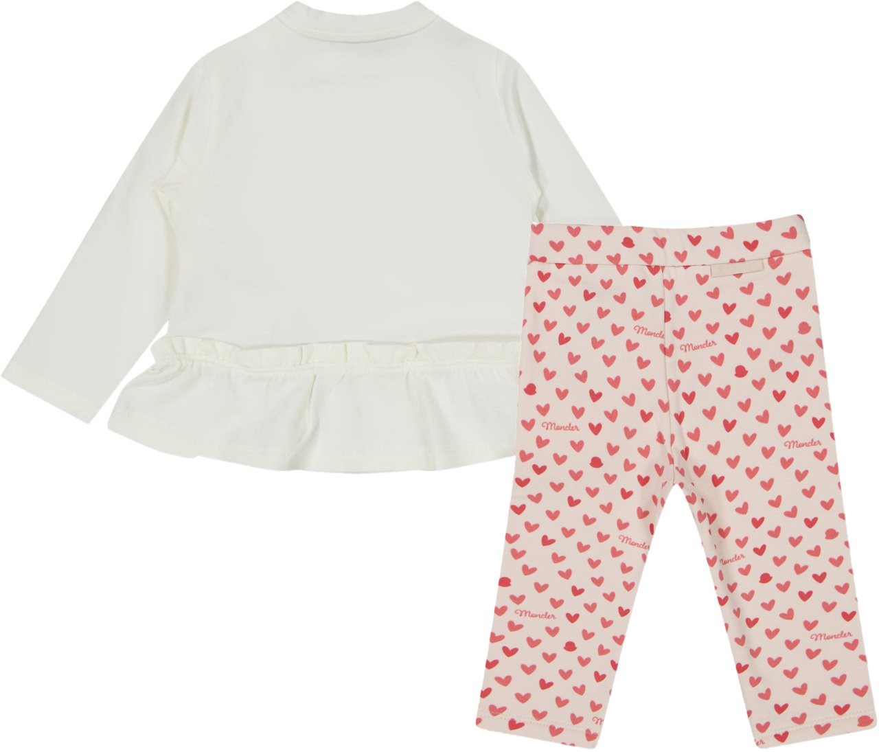 Moncler Moncler Baby Meisjes Setje In Off White Wit