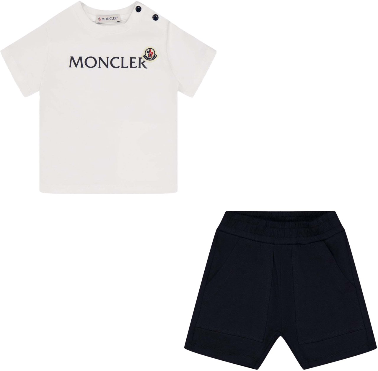 Moncler Moncler Baby Jongens Setje In Wit Wit