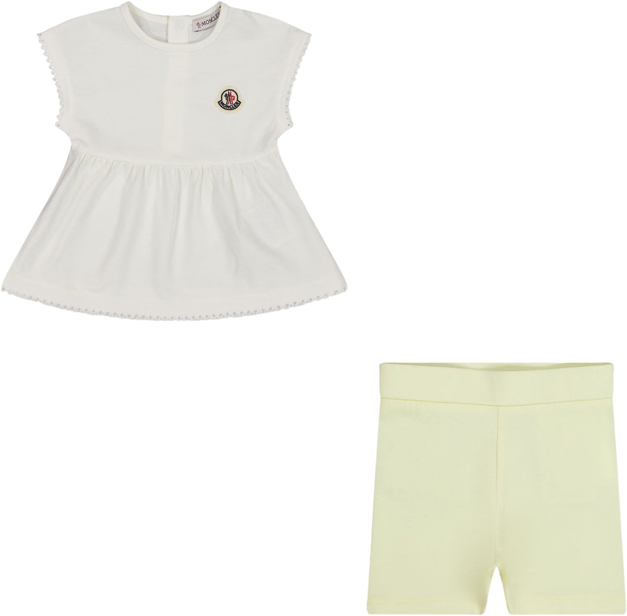 Moncler Moncler Baby Meisjes Setje In Geel Geel