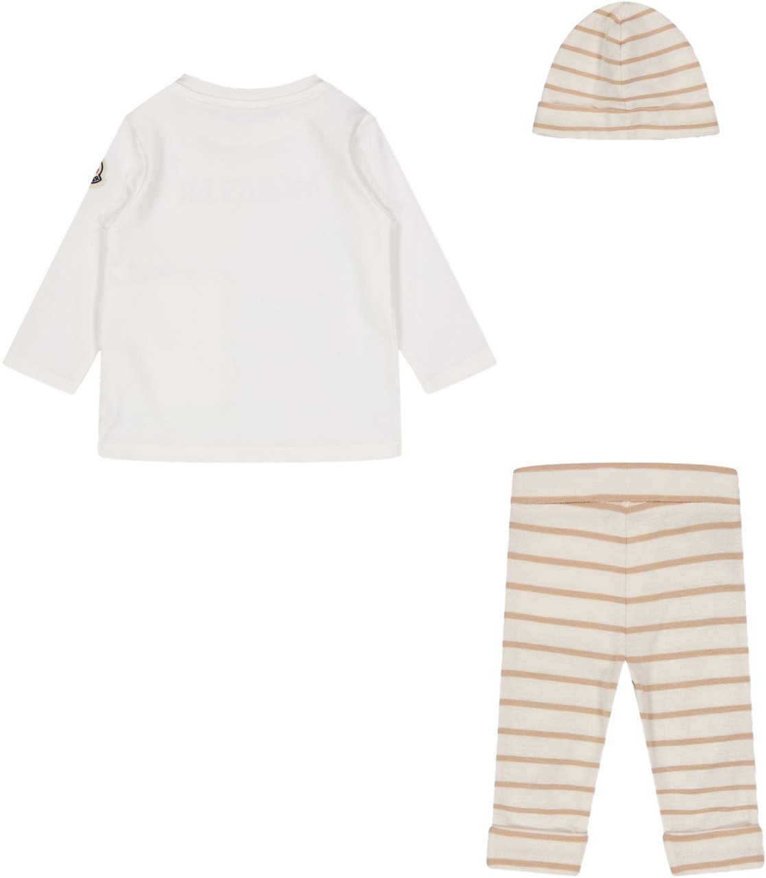 Moncler Moncler Baby Unisex Setje In Beige Beige