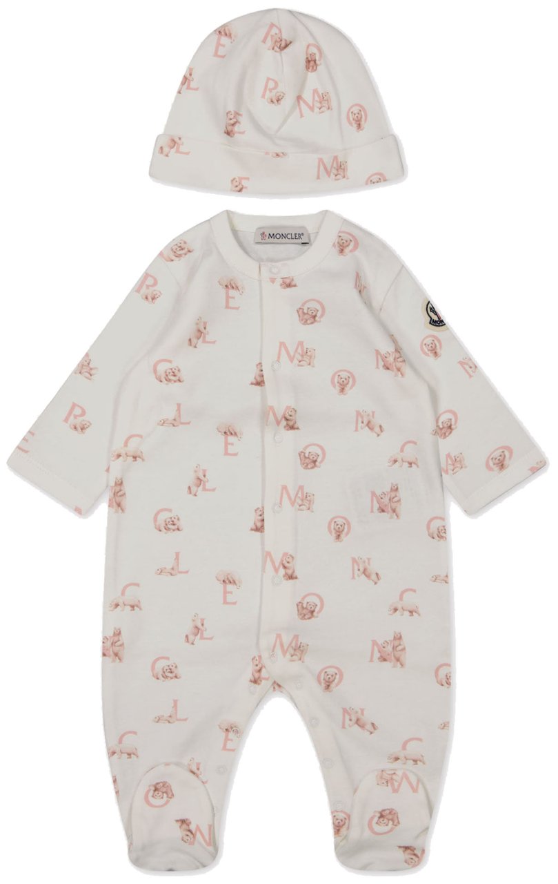 Moncler Moncler Baby Meisjes Boxpakje In Licht Roze Roze
