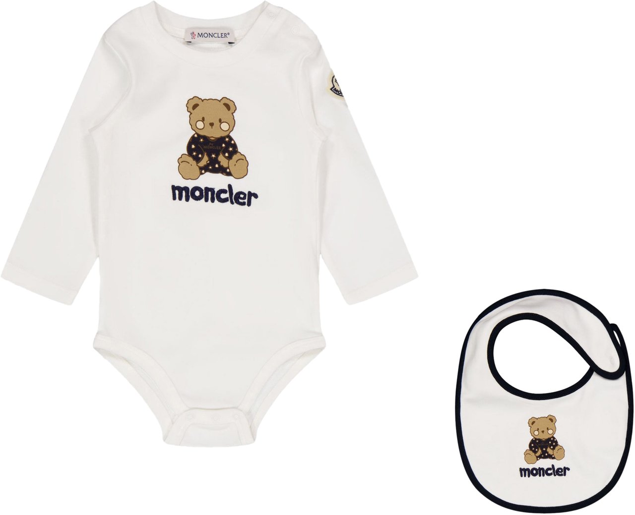 Moncler Moncler Baby Unisex Rompertje In Navy Blauw