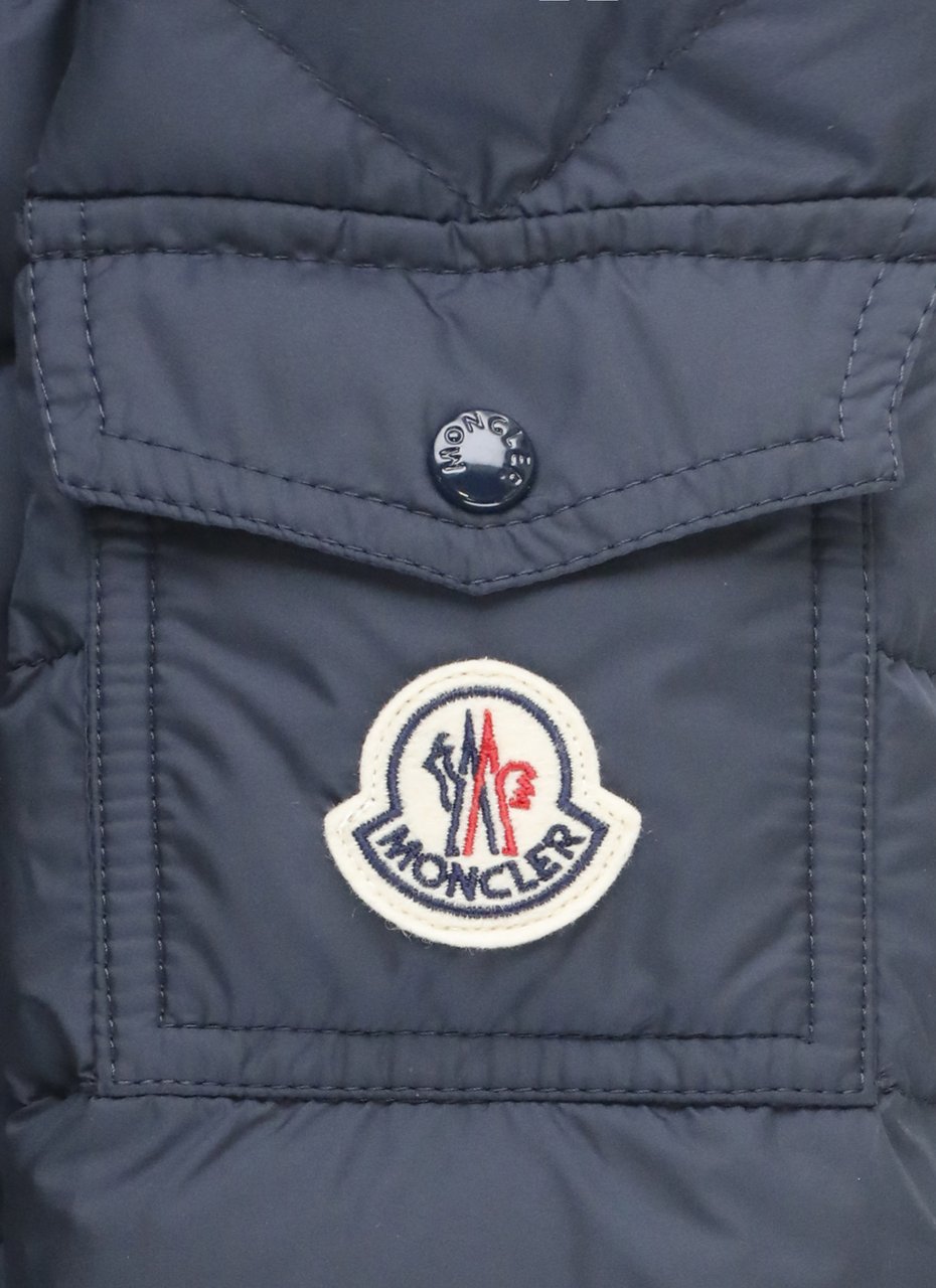 Moncler Coats Blue Blauw