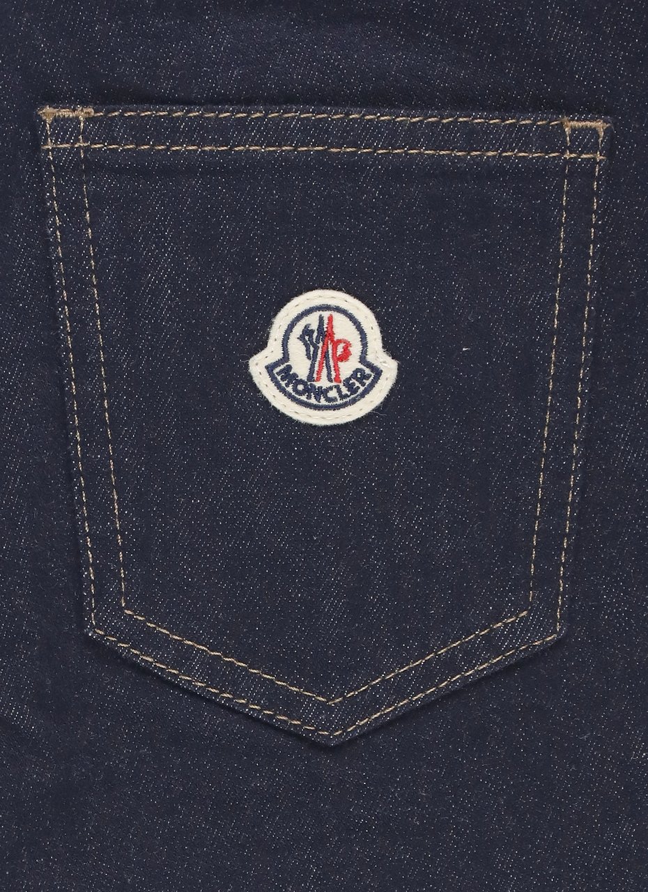 Moncler Trousers Blue Blauw