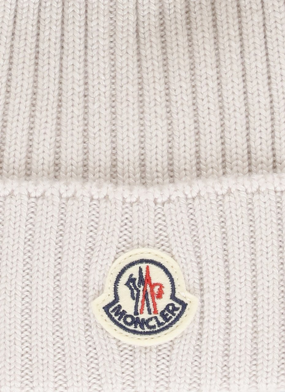 Moncler Hats Ivory Wit