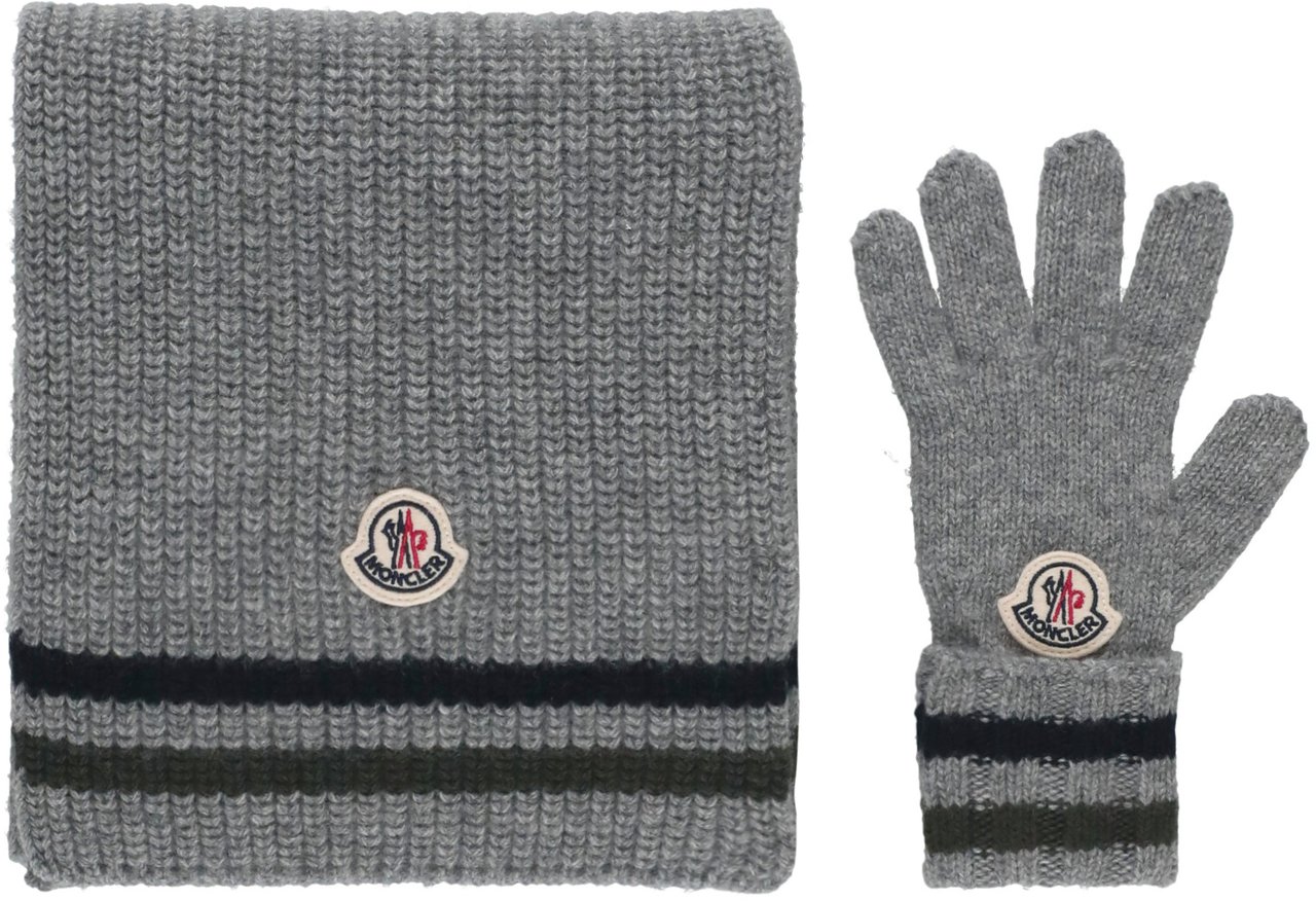 Moncler Dresses Grey Grijs