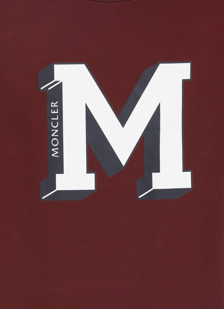 Moncler T-Shirts And Polos Bordeaux Rood