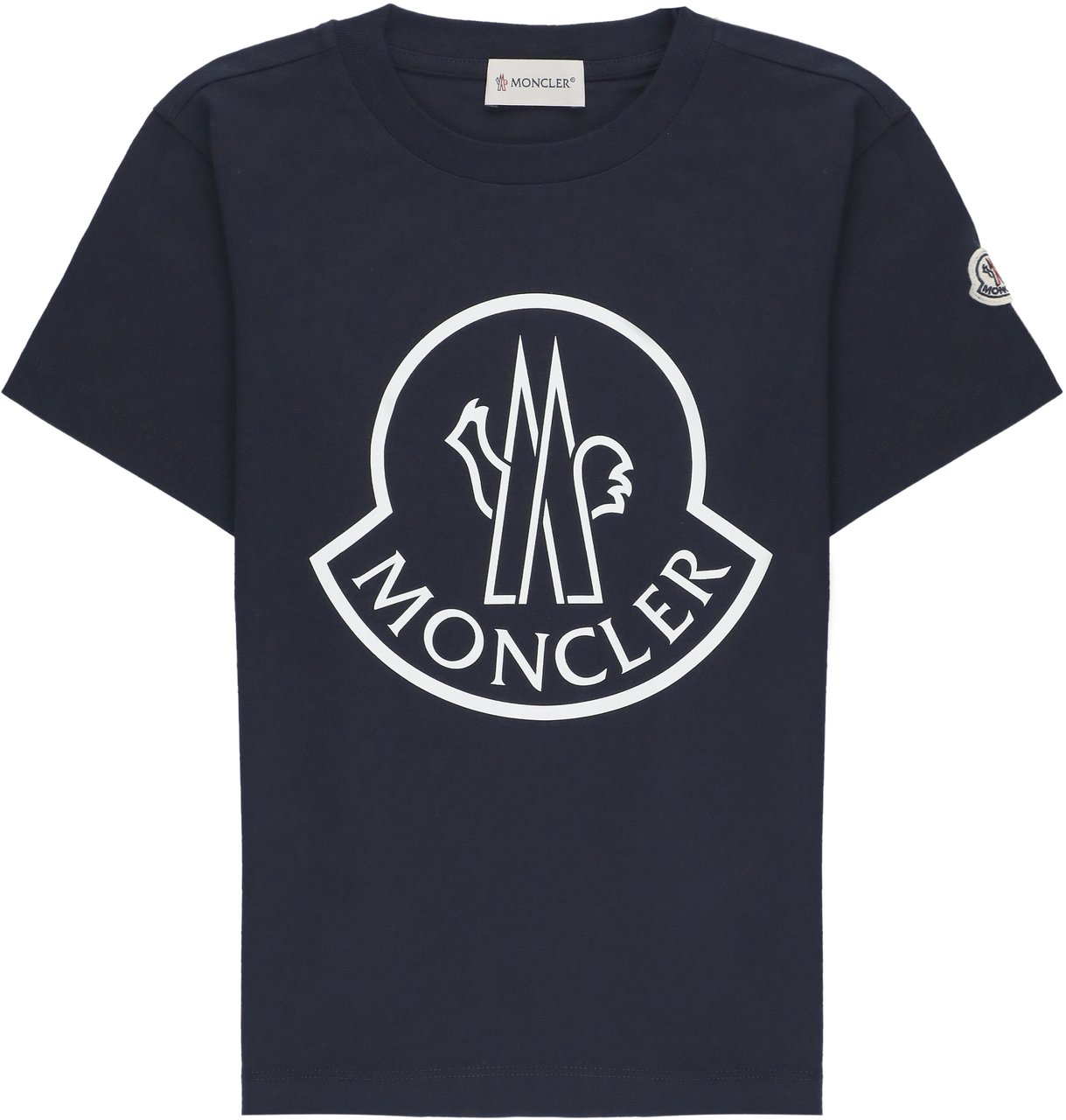 Moncler T-Shirts And Polos Blue Blauw
