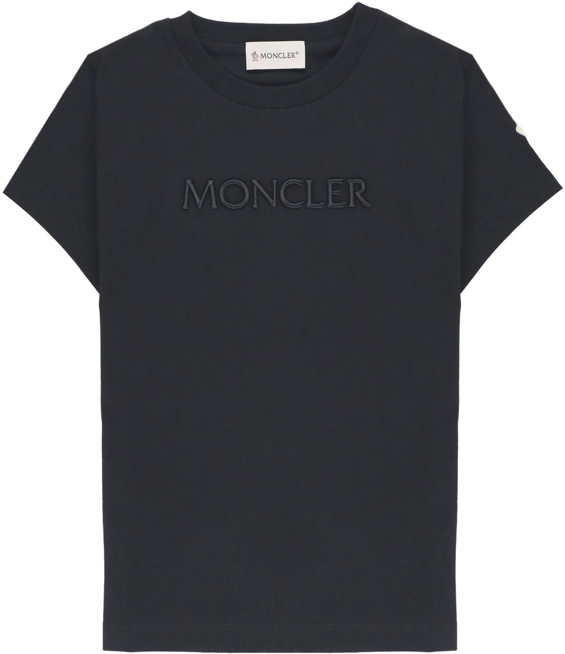 Moncler T-Shirts And Polos Black Zwart