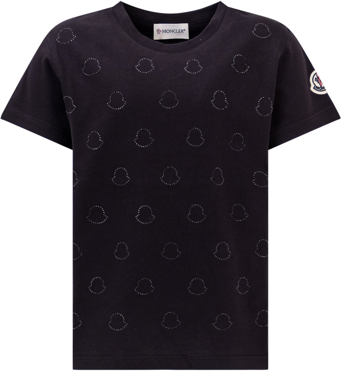 Moncler T-Shirt con Logo Zwart