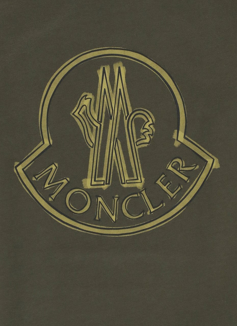 Moncler T-Shirts And Polos Green Groen