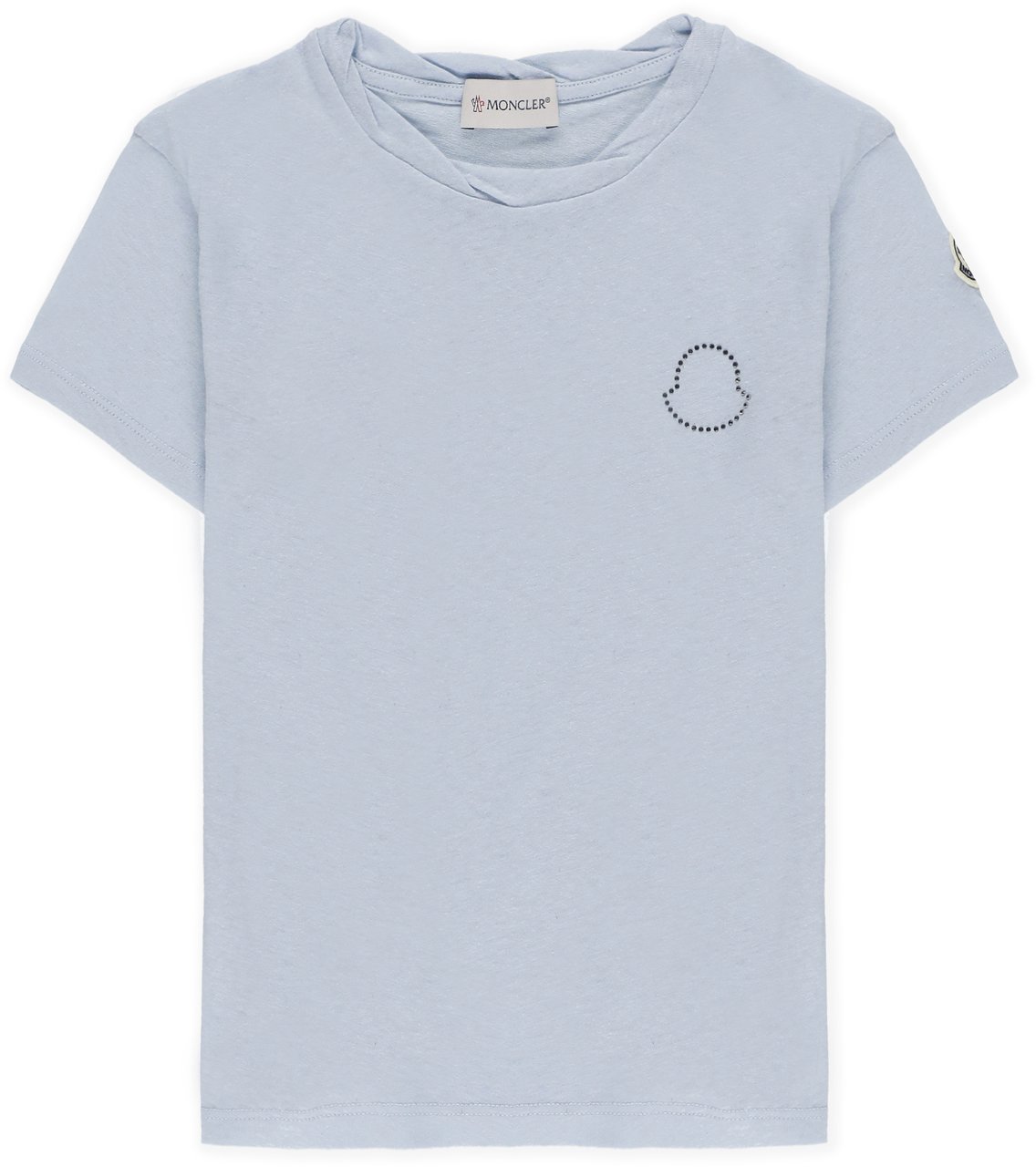 Moncler T-Shirts And Polos Light Blue Blauw