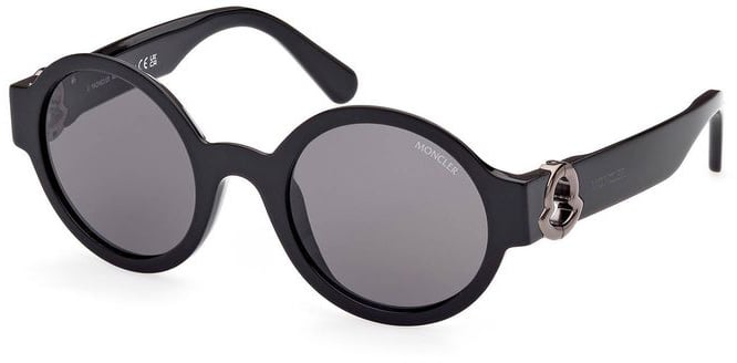 Moncler Moncler Black Pantografato Women Sunglasses Zwart