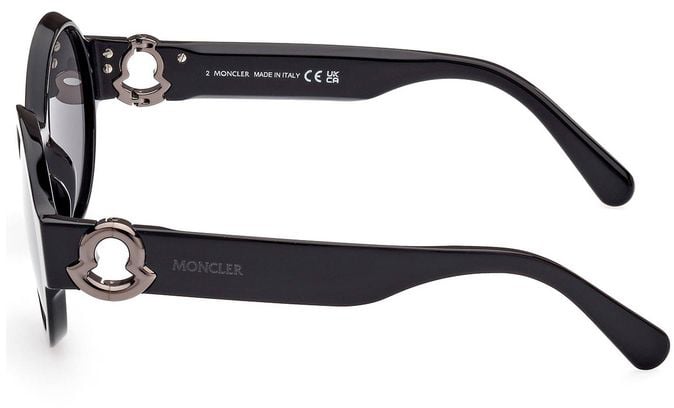 Moncler Moncler Black Pantografato Women Sunglasses Zwart