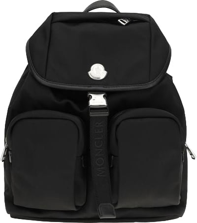 Moncler Moncler Black Polyamide Backpack Zwart