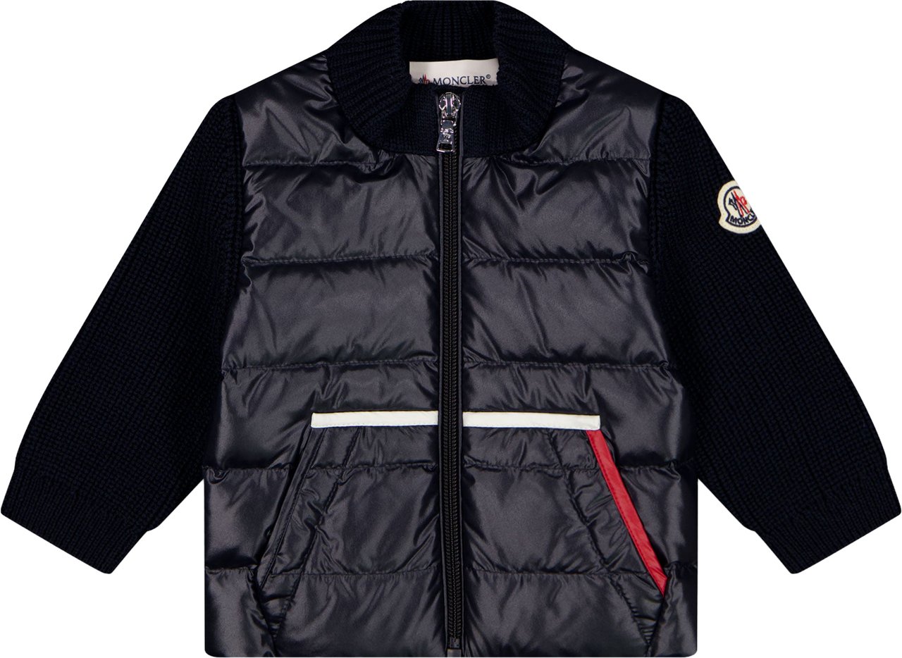 Moncler Baby Jongens Vest In Navy Blauw