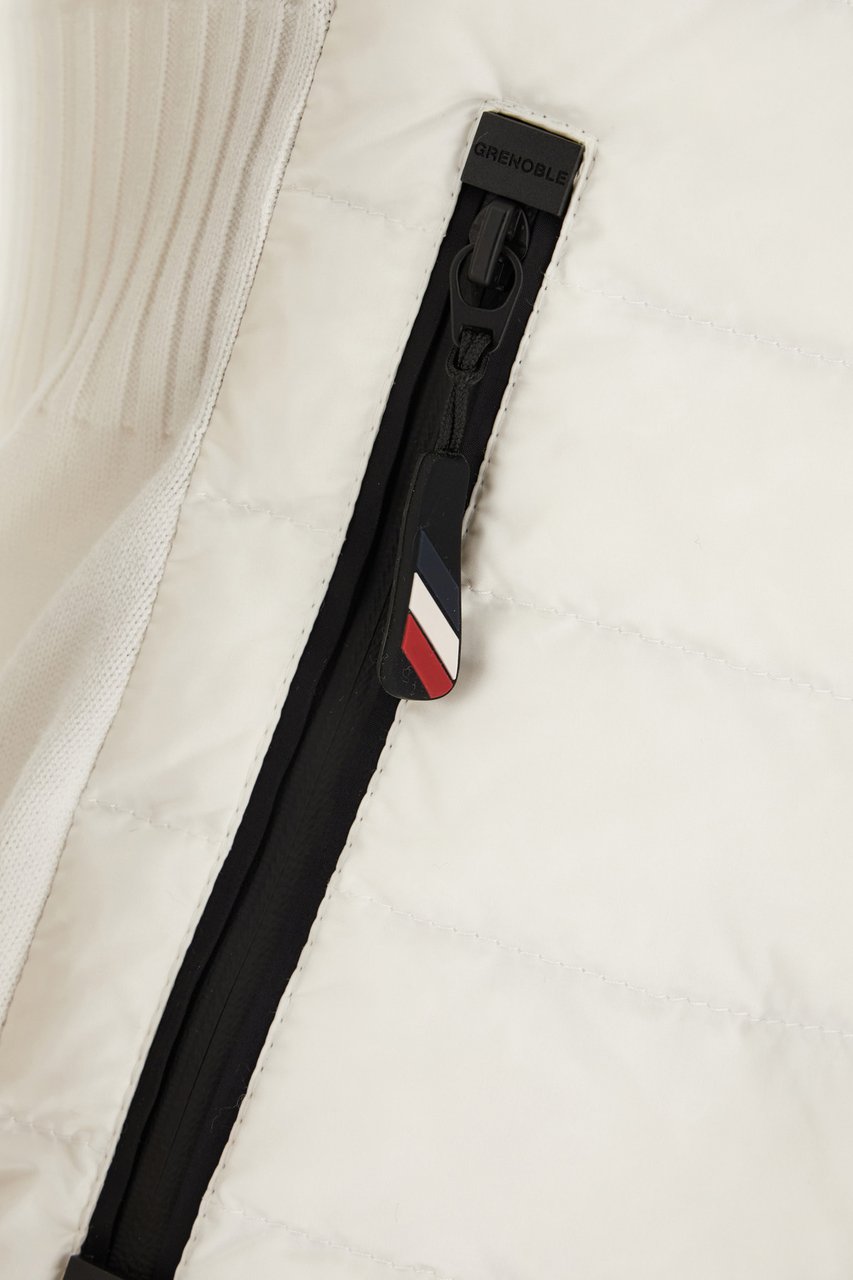 Moncler Moncler Grenoble White Viscose blend Tricot cardigan Wit