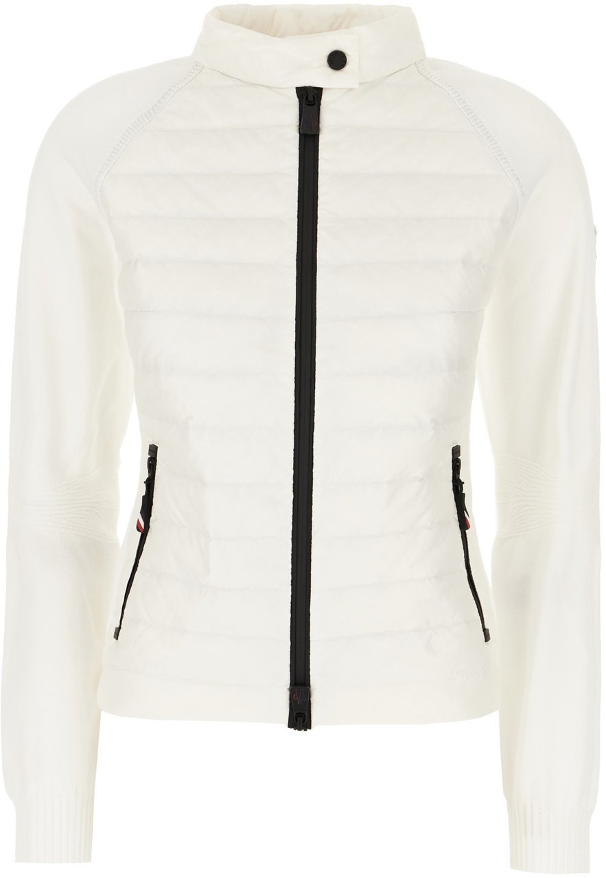 Moncler Moncler Grenoble White Viscose blend Tricot cardigan Wit