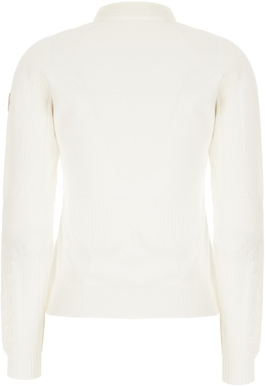 Moncler Moncler Grenoble White Viscose blend Tricot cardigan Wit