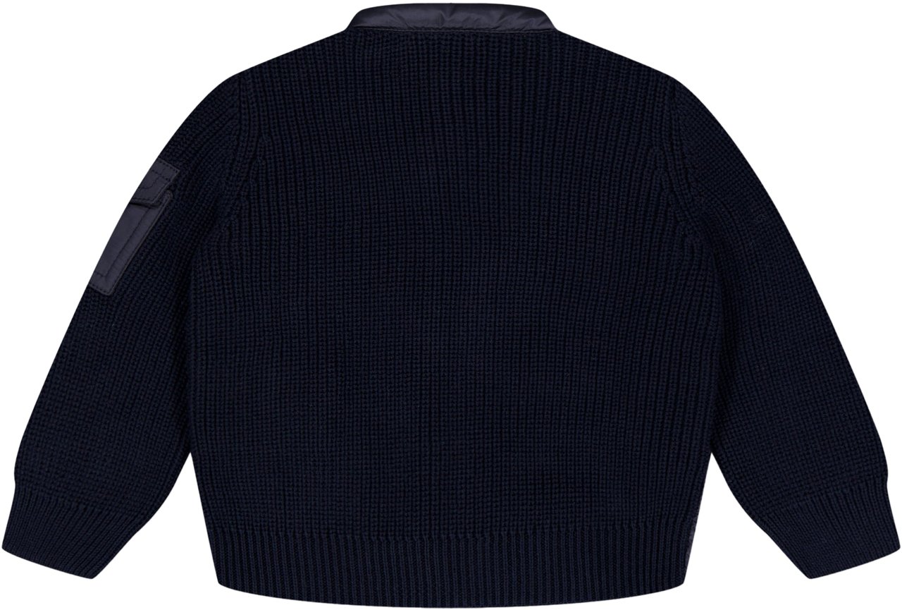 Moncler Moncler Baby Jongens Vest In Navy Blauw